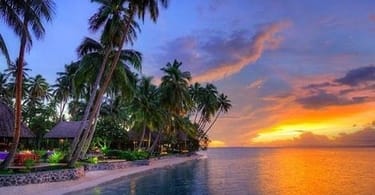 GLODOW 1 Sunset at the Jean Michel Cousteau Resort Fiji on the island of Vanua Levu image courtesy of Jean Michel Cousteau Resort Fiji